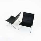 Set Of 2 Pk22 Armchairs By Poul Kjærholm For Fritz Hansen, 1990s