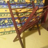 Scandinavian wooden folding magazine rack