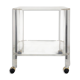 Rolling dessert trolley in plexiglass David Lange