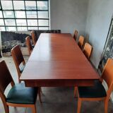Large art deco mahogany table with extensions 260cm