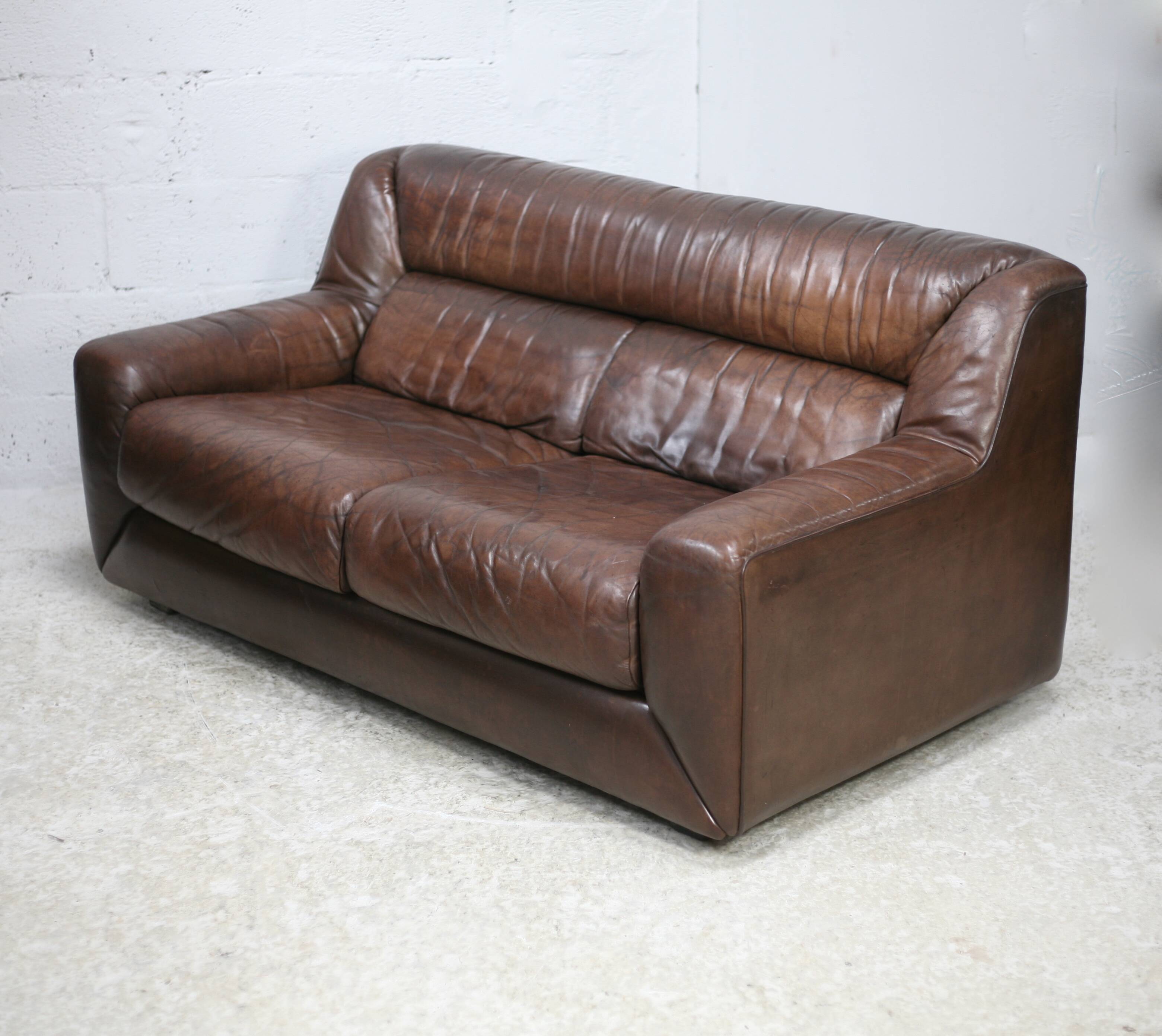 De Sede DS 43 sofa. 2 seats, leather, Switzerland, circa 1970