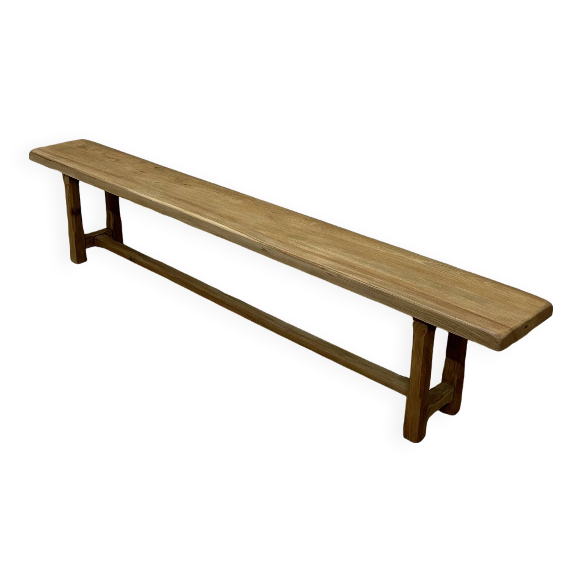 2m20 solid walnut benches, stripped and varnished