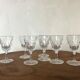 Set of 8 small walking glasses, made of chiseled glass