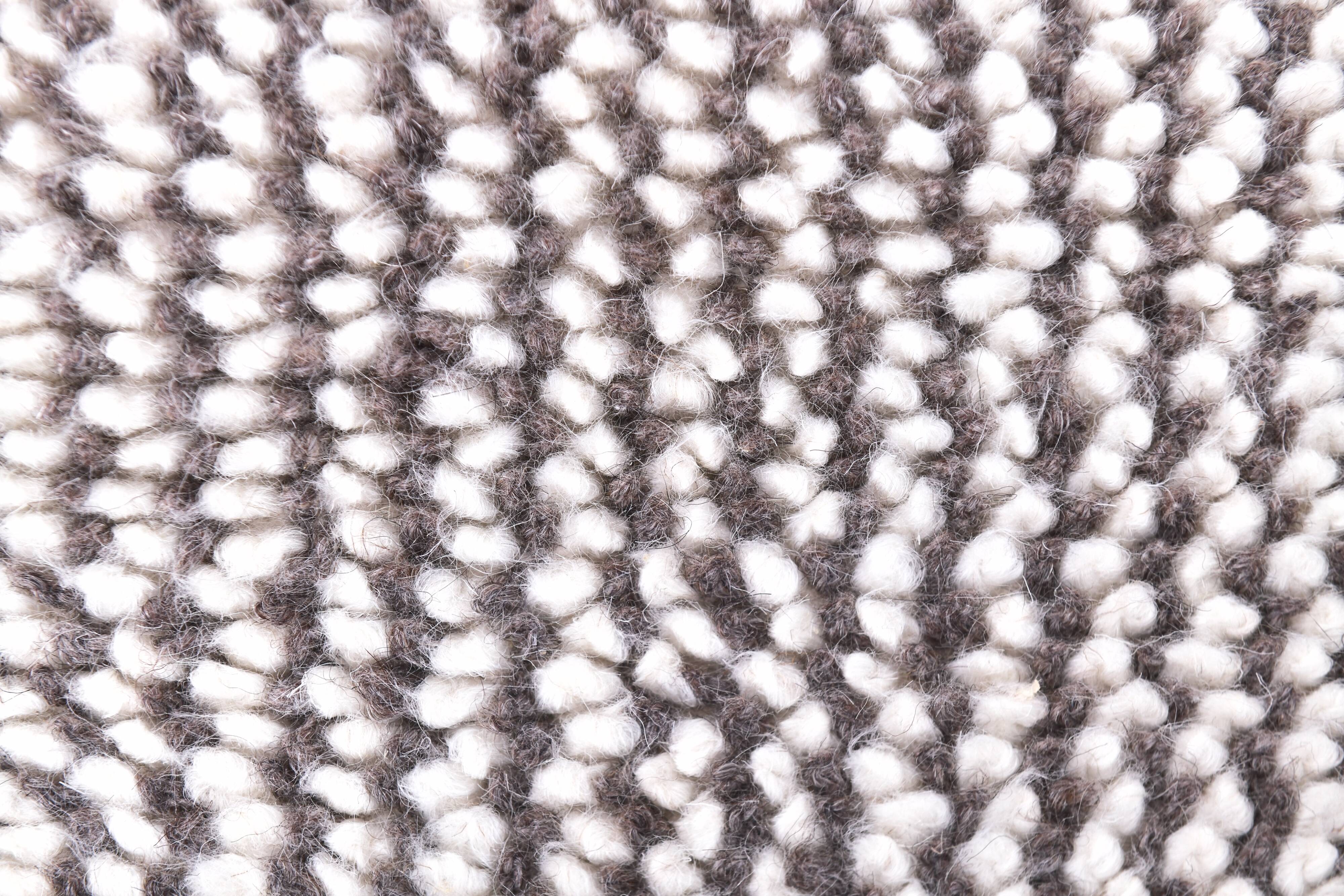 2x8 Pinstriped Handmade Wool Turkish Runner Rug, 67x250Cm