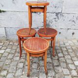 1900 brewery stools in curved wood