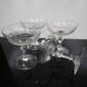4 coupes à champagne en verre ciselé, XXème