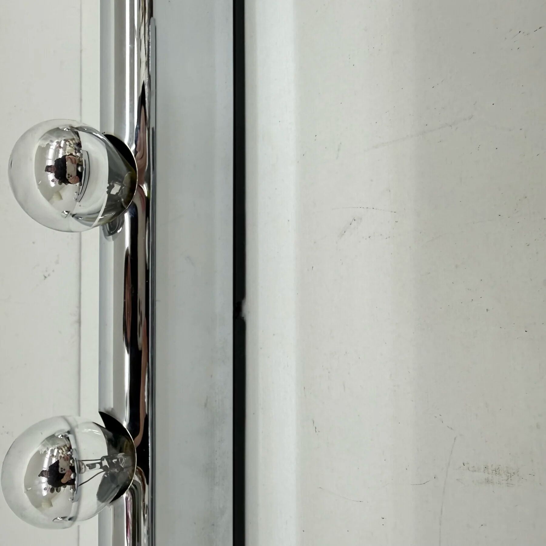 Set of 2 Targetti Sankey chrome wall lamps, 1970s