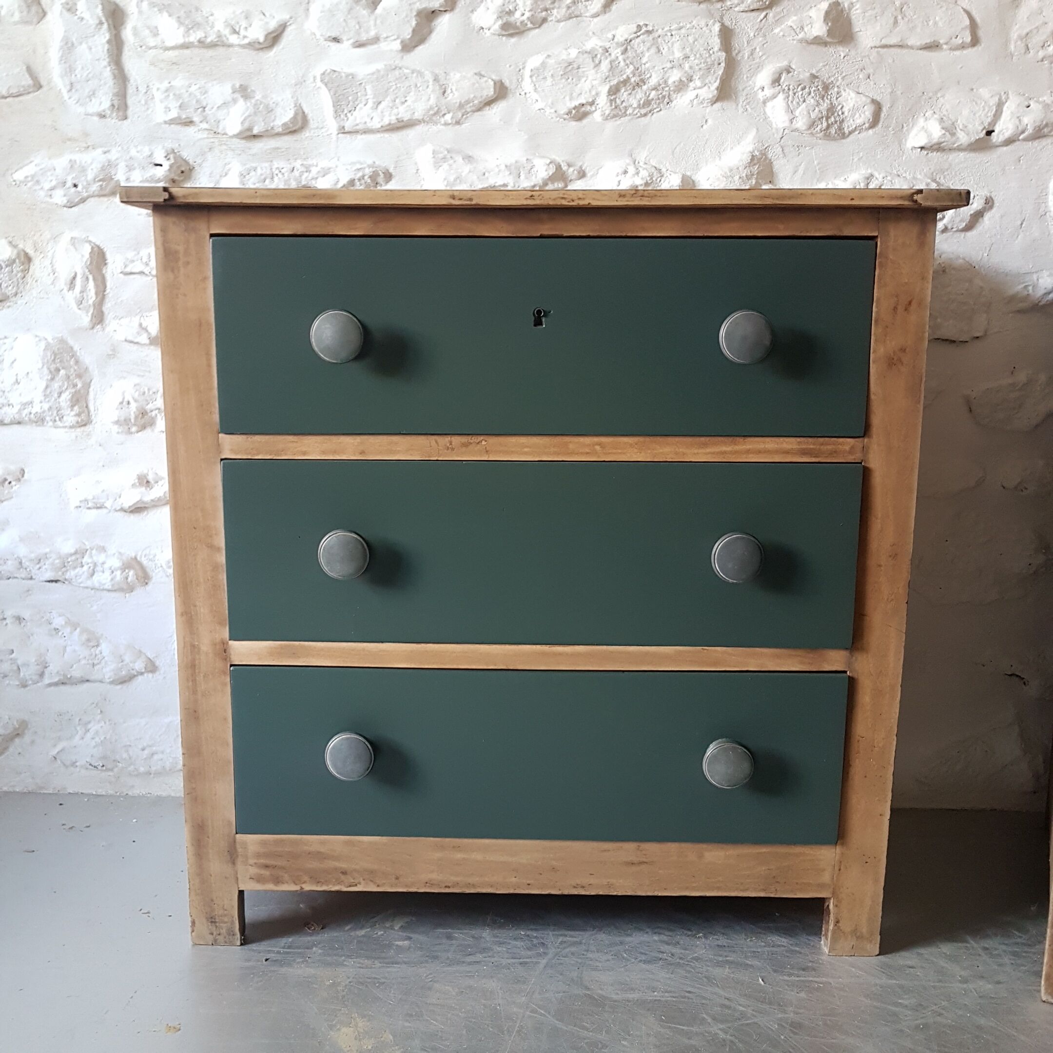 Vintage wood and green dresser