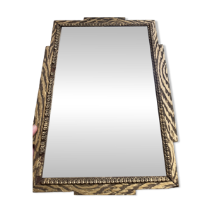 Miroir bois ancien art - deco