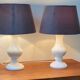 Paire lampes albâtre vintage