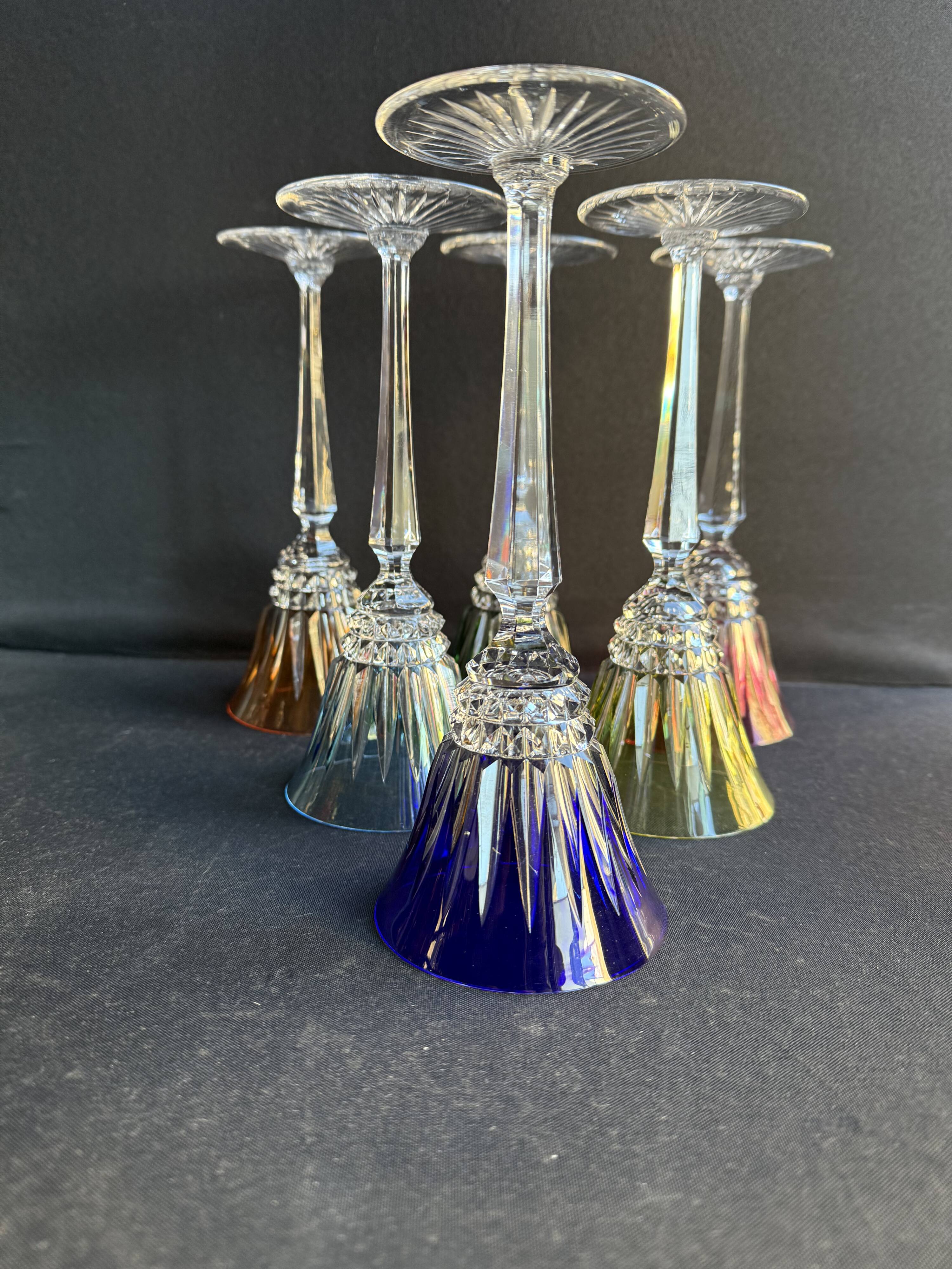 6 Wine Glasses – Double Crystal