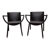 Pair of emu nilo model armchairs design by chiaramonte and marin circa 2000 (still published)