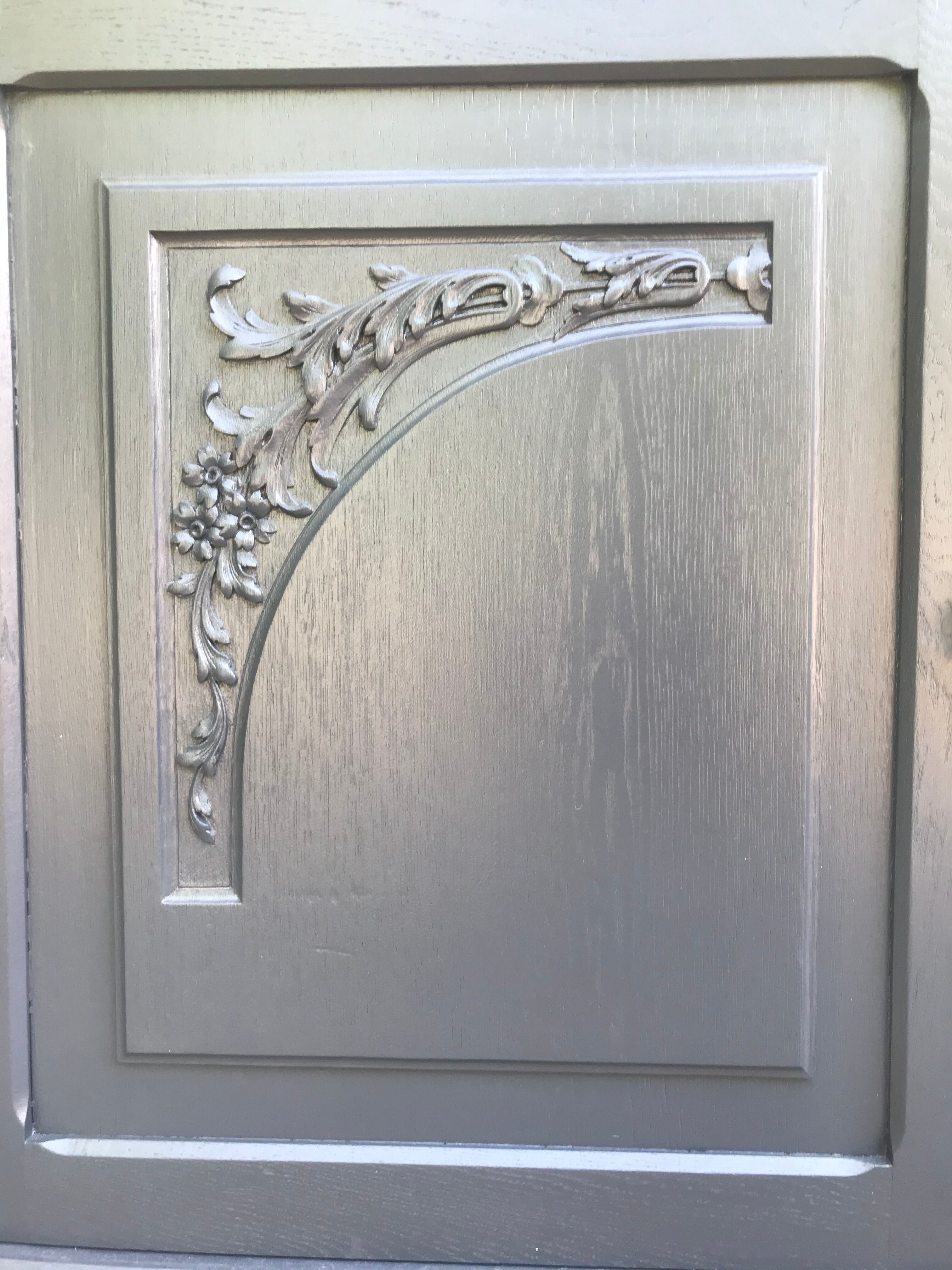 bahut buffet art deco chene solid gray vintage