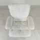 Fauteuil Leolux, fauteuil pivotant avec revêtement en cuir blanc, années 1960