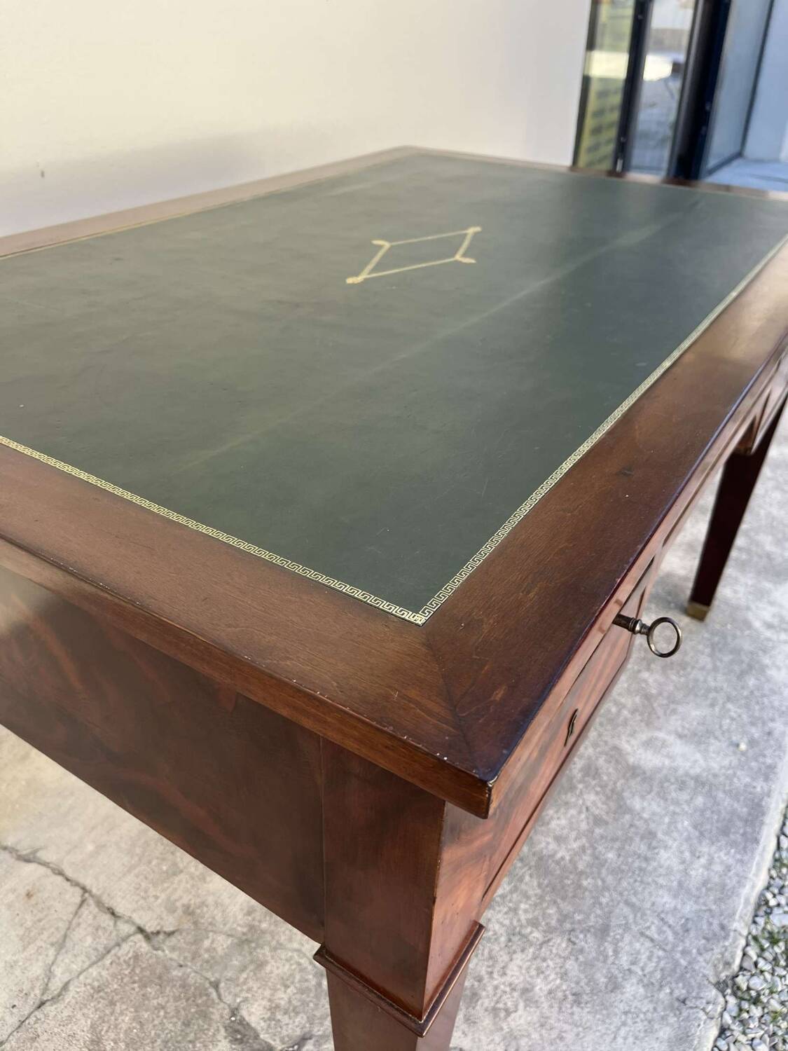 Empire style desk in solid mahogany, 19th century