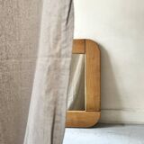 Large oak mirror in the style of a revival house, 1970s design.