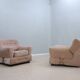 Vintage pair of velvet armchairs MARIANI 1970s