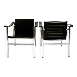 Pair of LC1 armchairs, LeCorbusier, Perriand, Jeanneret, ed.Cassina