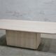 Table basse vintage en travertin