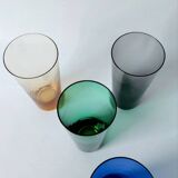 4 verres colorés 70s