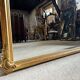 Napoleon III Period Fireplace Mirror in Gilded Wood with Louis XV Style Leaf