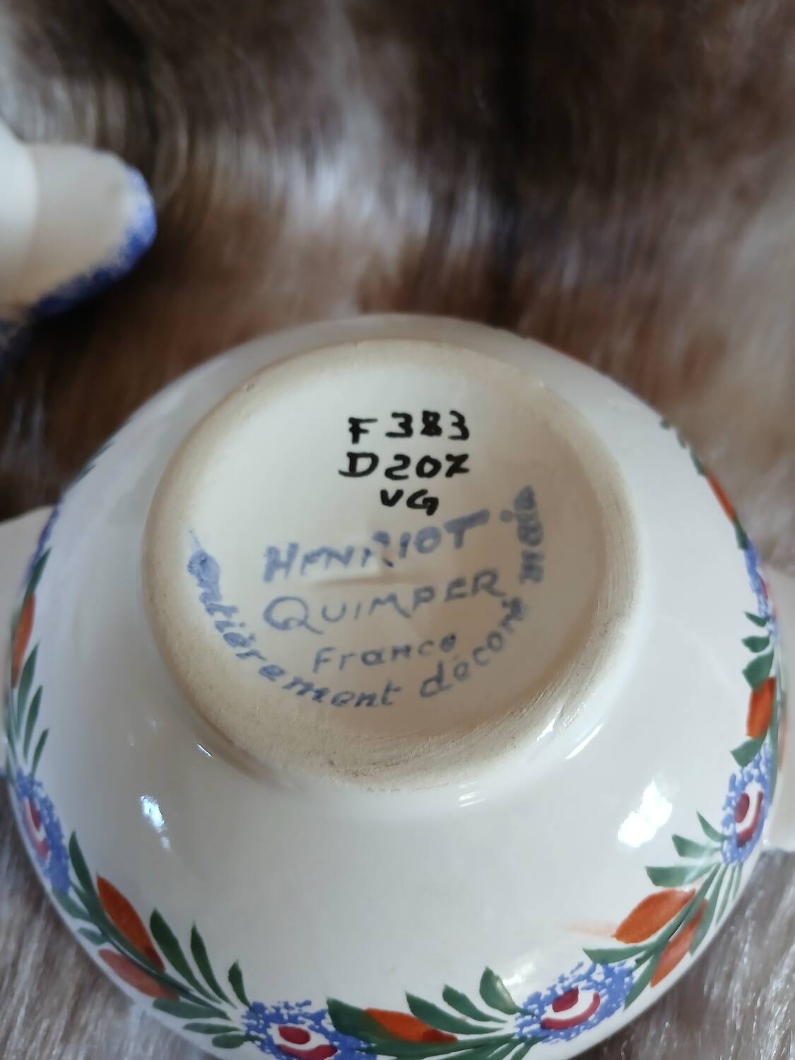 2 Breton earthenware bowls