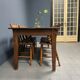 Rustic french farmhouse dining table made of oak and elm