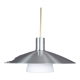 Danish design metal hanging lamp with milk glass, 1980s