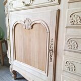 Low buffet in renovated solid cherry wood – Revisited Louis XV style – 250 cm