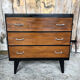 Black wood chest of drawers + 3 vintage black drawers #a143