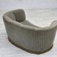1970s, Danish 2-seater curved sofa, original furniture velour, beech wood.