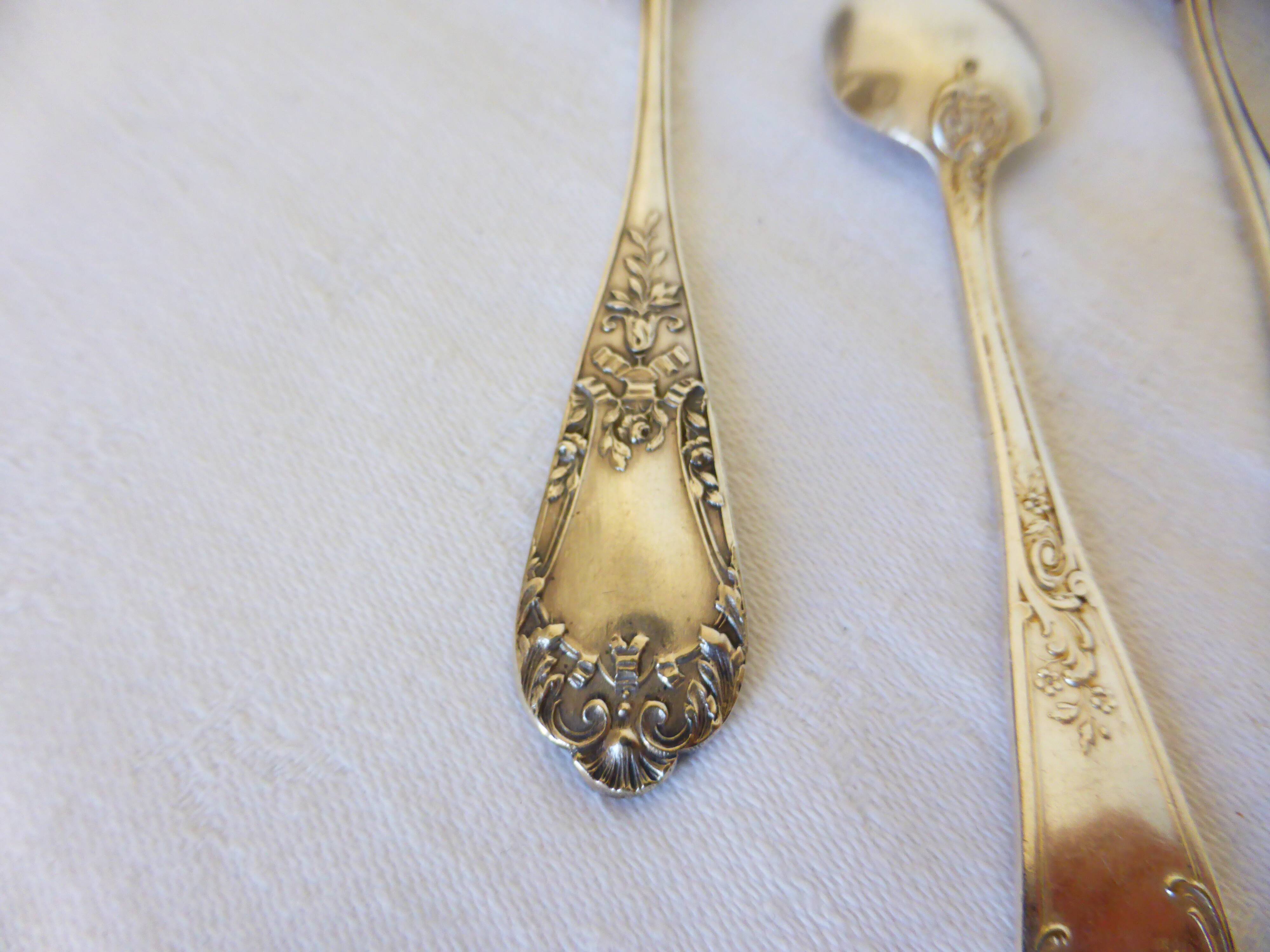 3 small spoons + 3 vintage silver-plated metal mocha spoons