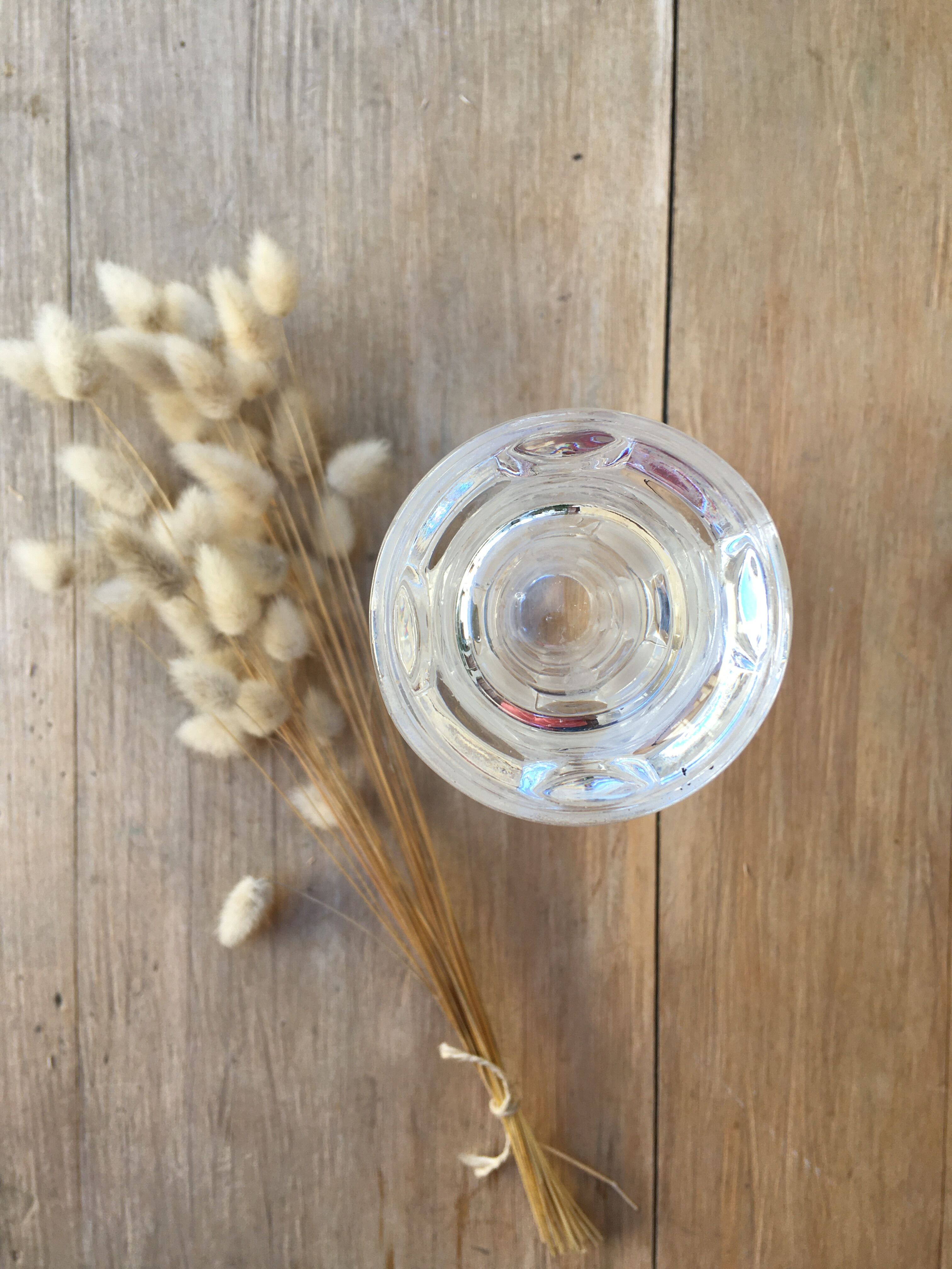 Vintage Cristal d'Arques vase in frosted glass