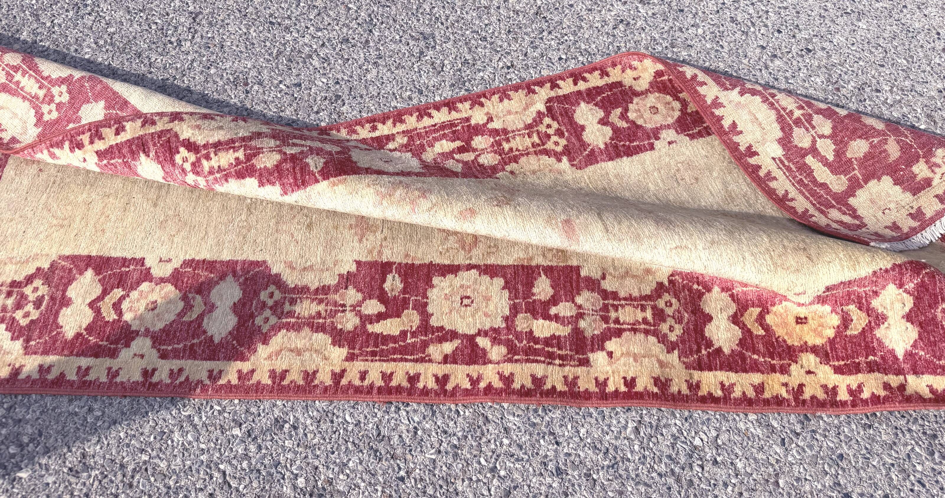 Afghan Chobi Ziegler hand-knotted rug: 2.14 x 0.79 metres