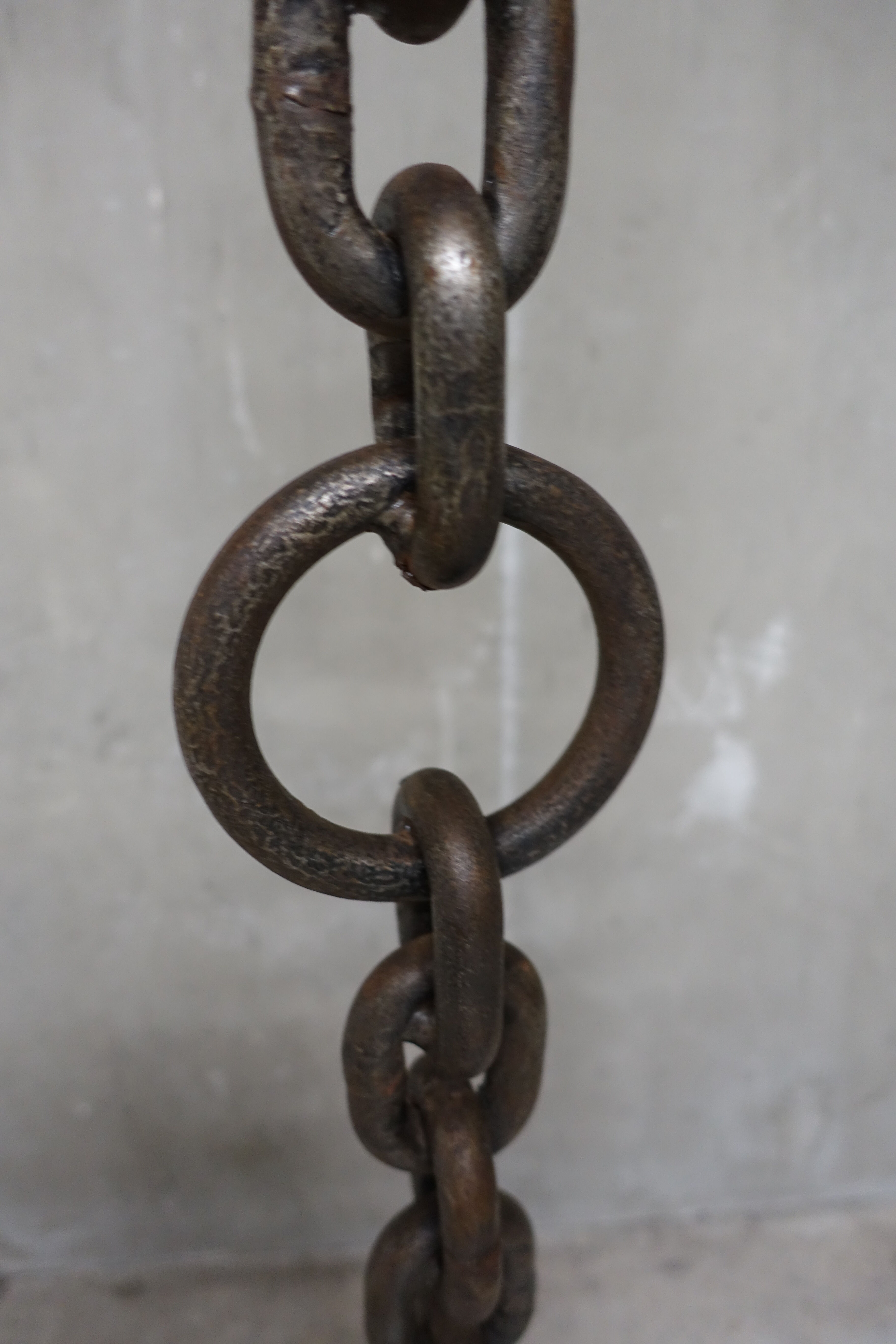 Brutalist wrought iron chain floor lamp 1960s