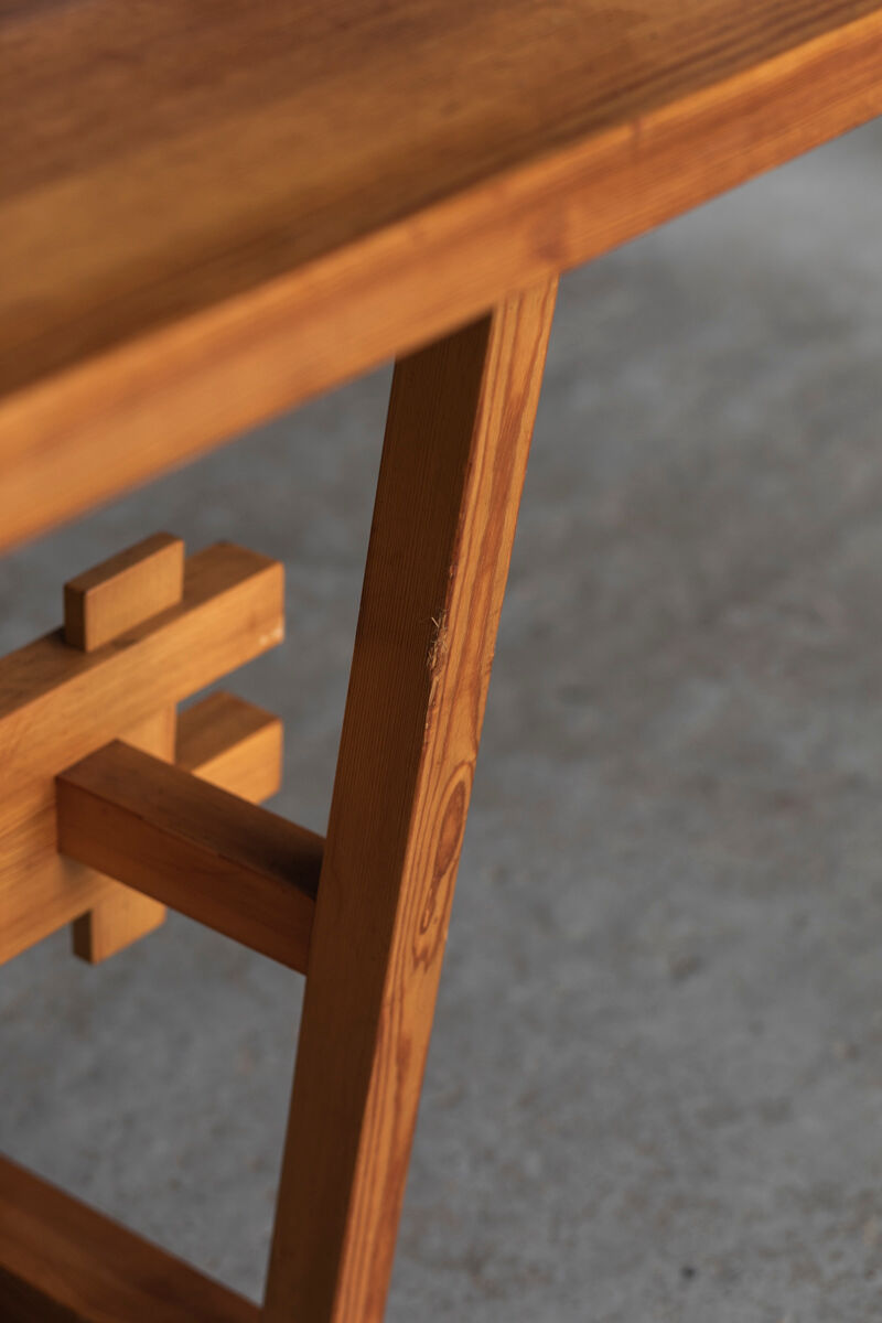 Dining set of 3 in solid oregon pine