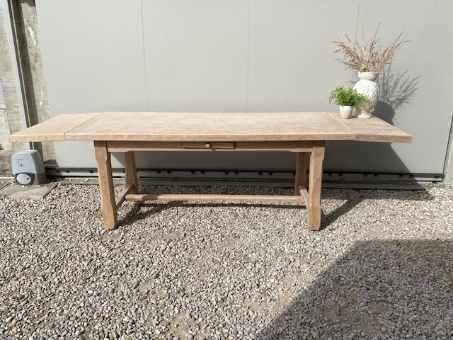 Sanded farmhouse table extensions 275 cm