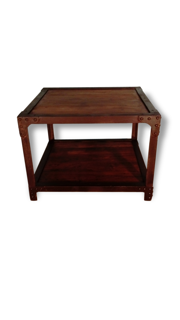 Table basse métal et bois
