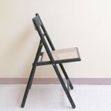 Black folding chair, 70s