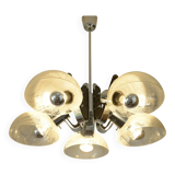 Vintage Mid Century Modern Sputnik Brutalist light Fixture Hanging Lamp