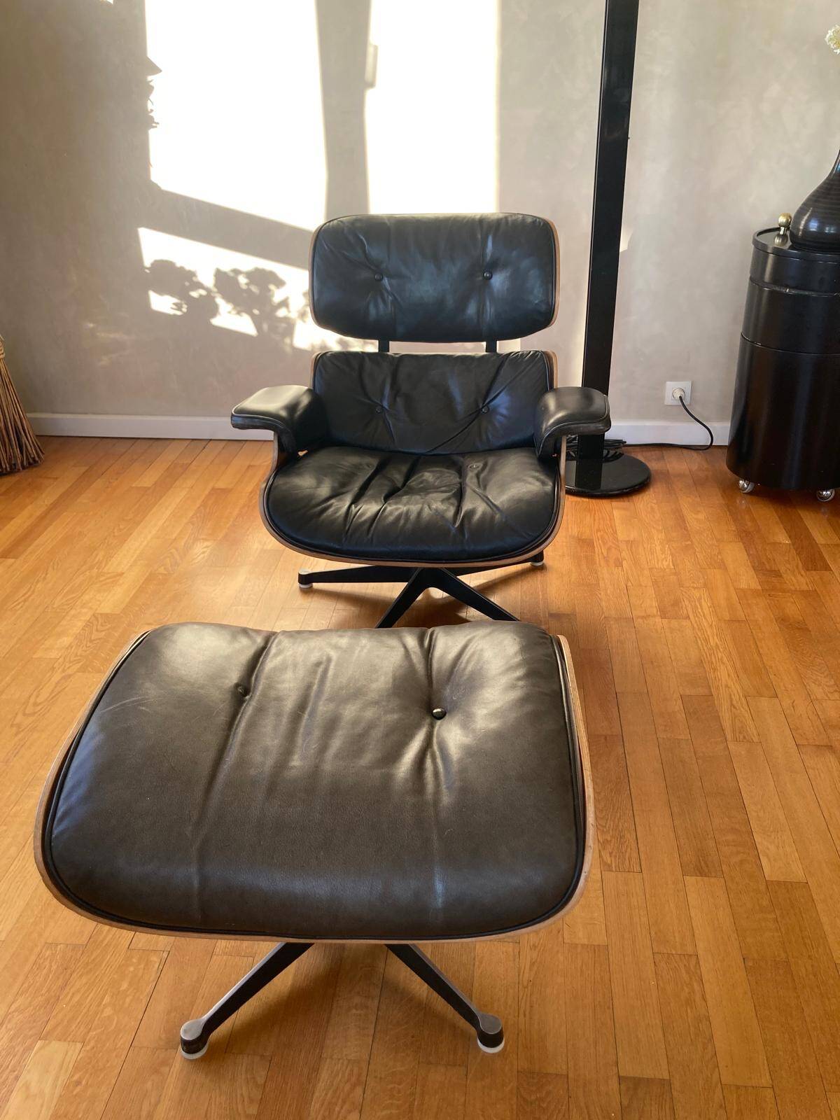 lounge chair and ottoman by Ray and Charles Eames