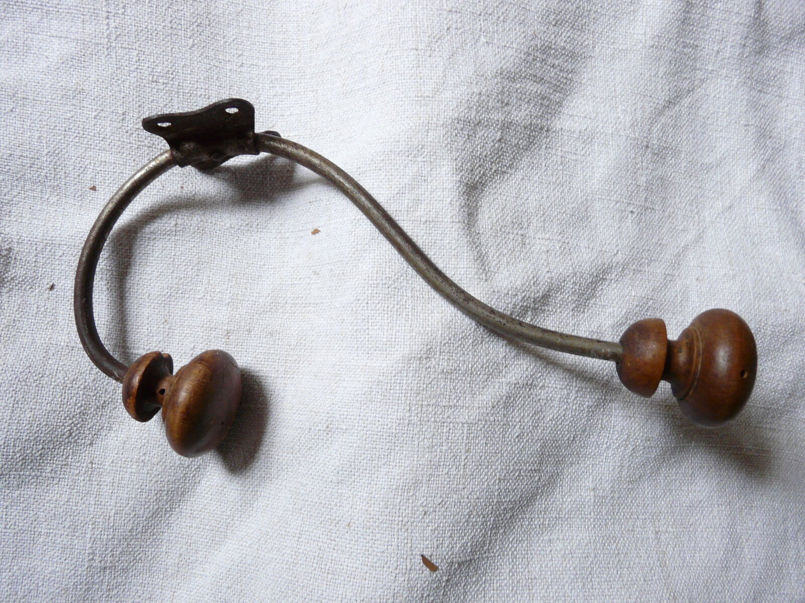 Double patère bois et métal