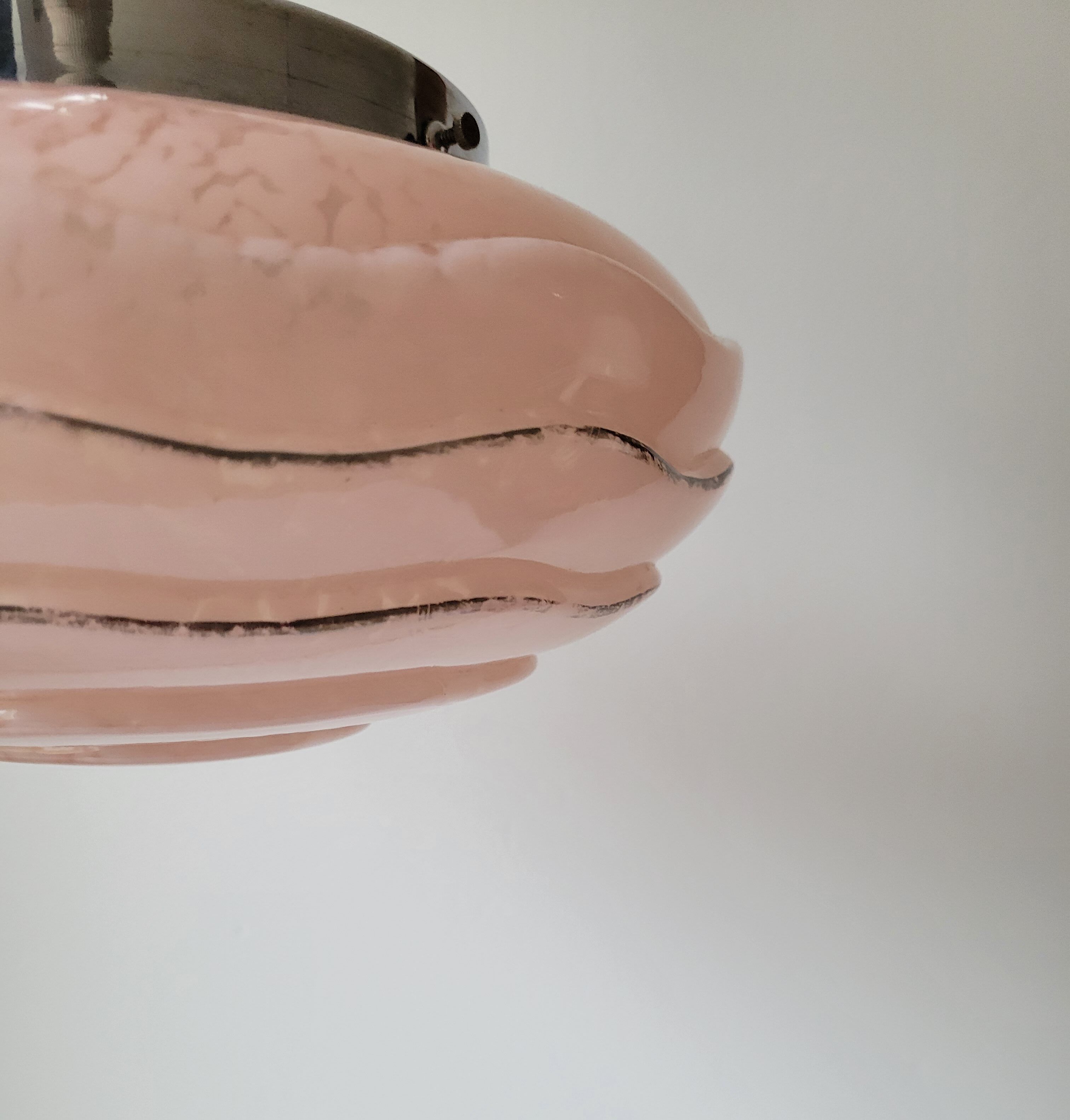 Pink Clichy glass ceiling light