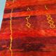 Tapis berbère marocain laine rouge 220 x 145 cm