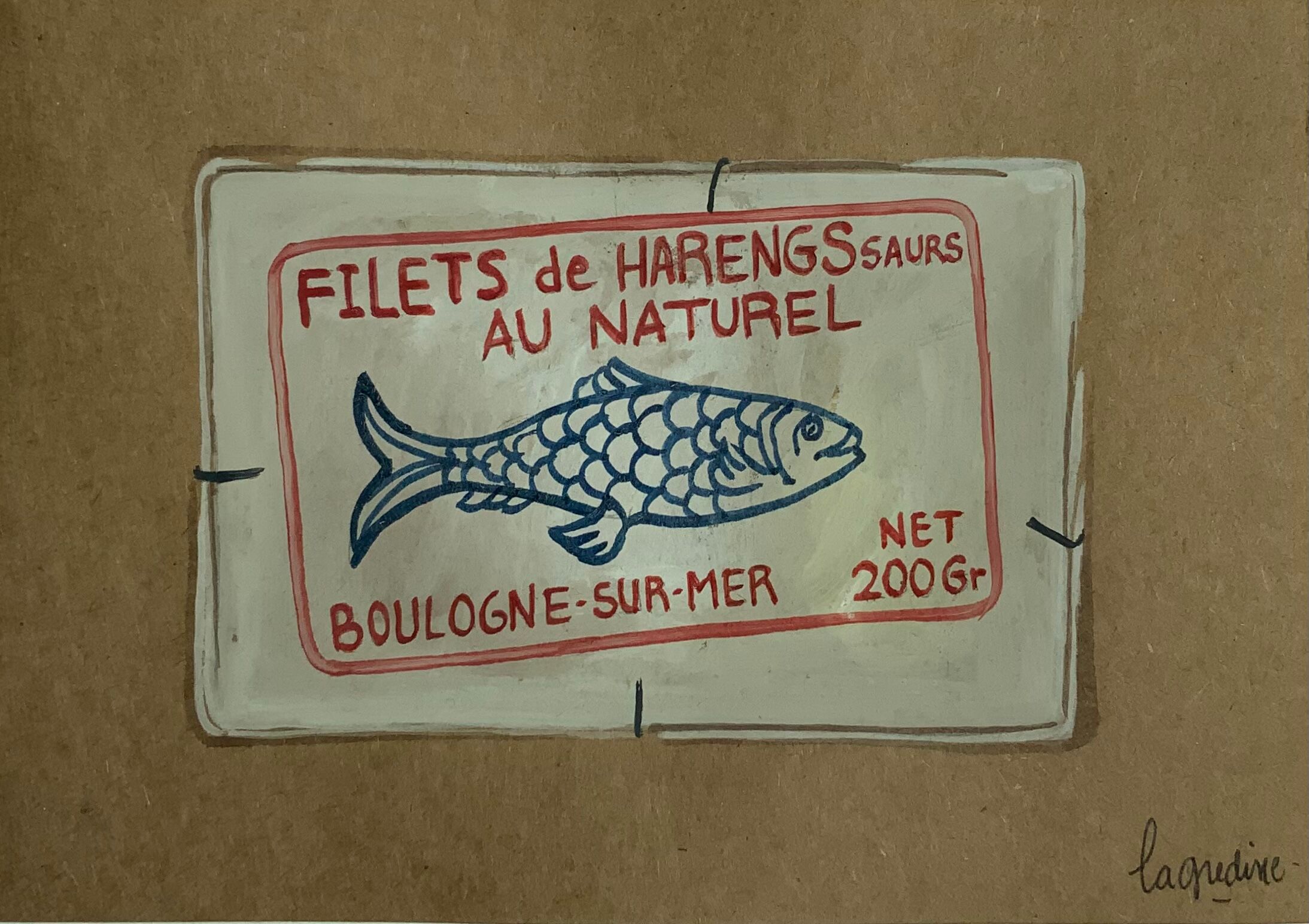 Painted illustration A5 "Souvenir de... » acrylic on paper - object of curiosity