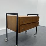 Coffre à coudre du milieu du siècle, années 1960