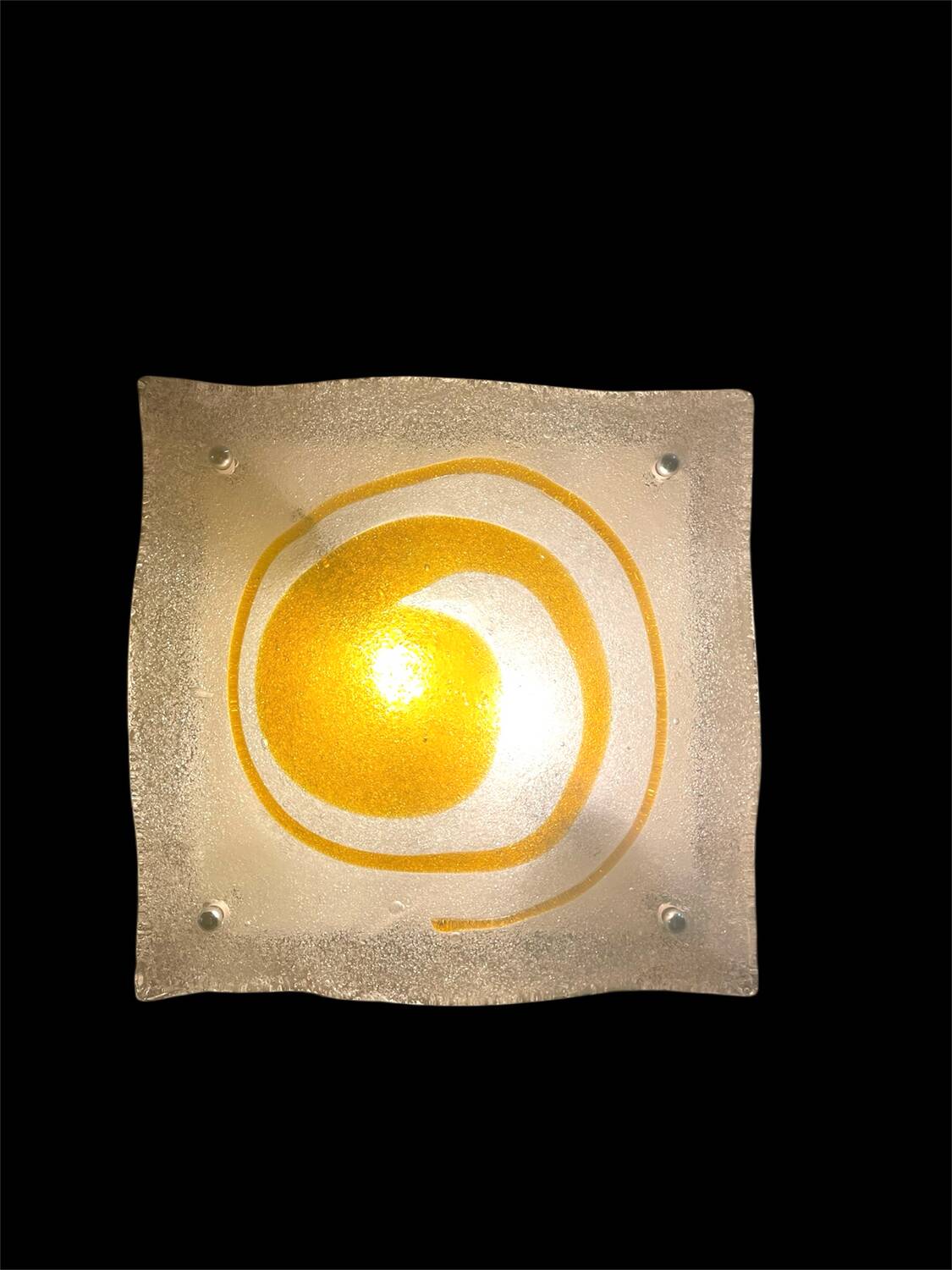 Mazzega two-tone Murano glass wall lamp, Italy 1970