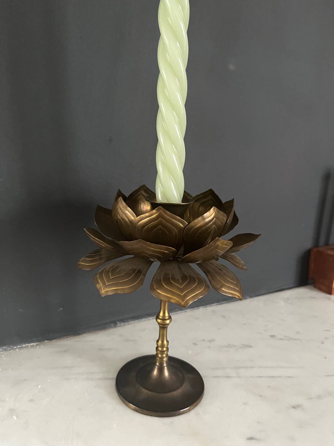 Lotus flower candle holder