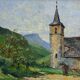 Oil on Canvas "The Bell Tower" – Late 19th Century