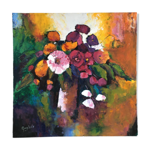 Tableau bouquet contemporain